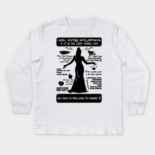 Evil Queen Quotes Tee. OUAT. Kids Long Sleeve T-Shirt